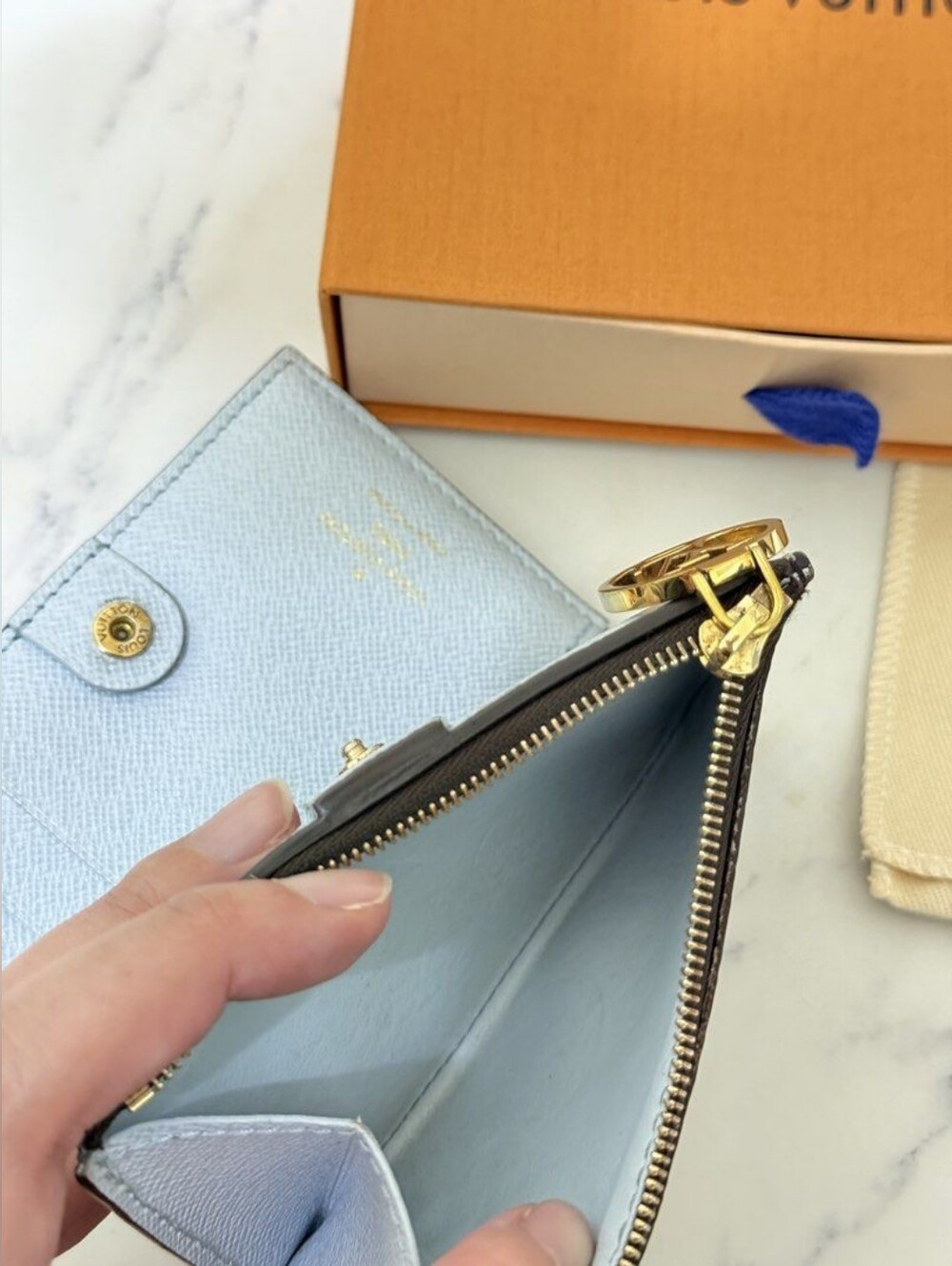 Louis Vuitton Lisa Wallet Mini Wallet Olympe Blue Folding Wallet - Picture 3 of 10